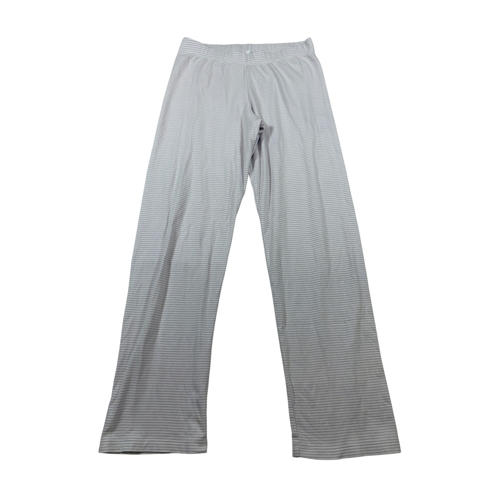 LAKE Pajama Pants XS Lavender White Striped 100% Pima Cotton Lounge Straight Leg